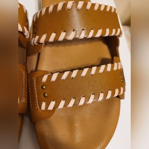 New Seychelles Los Angeles "Catch A Wave" Leather Slide Sandals Sz.6 Ret. $109 - Picture 3 of 7